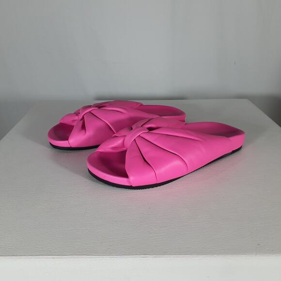 Balenciaga Puffy Mule Pink Leather Sandals Size 8 US / 38 EU - Picture 3 of 6